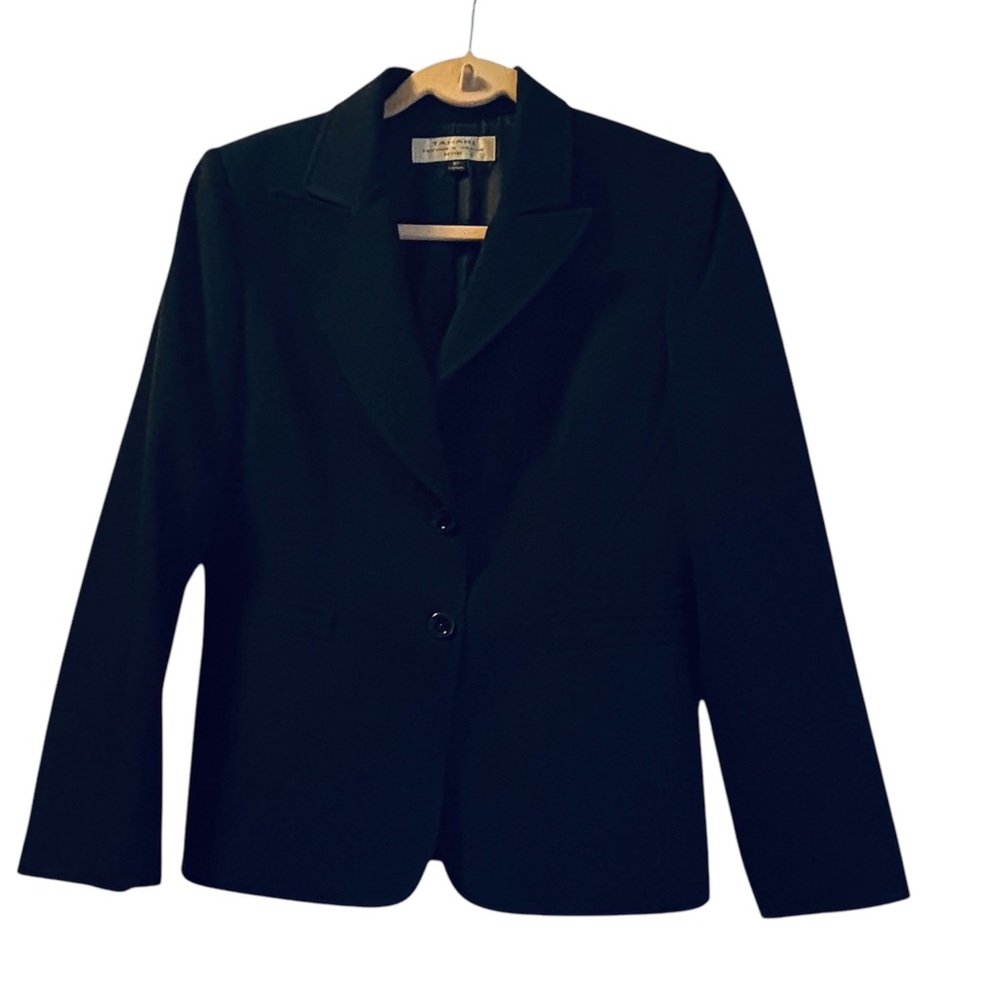 Tahari Arthur S. Levine Black Blazer 8 Petite - Picture 2 of 12